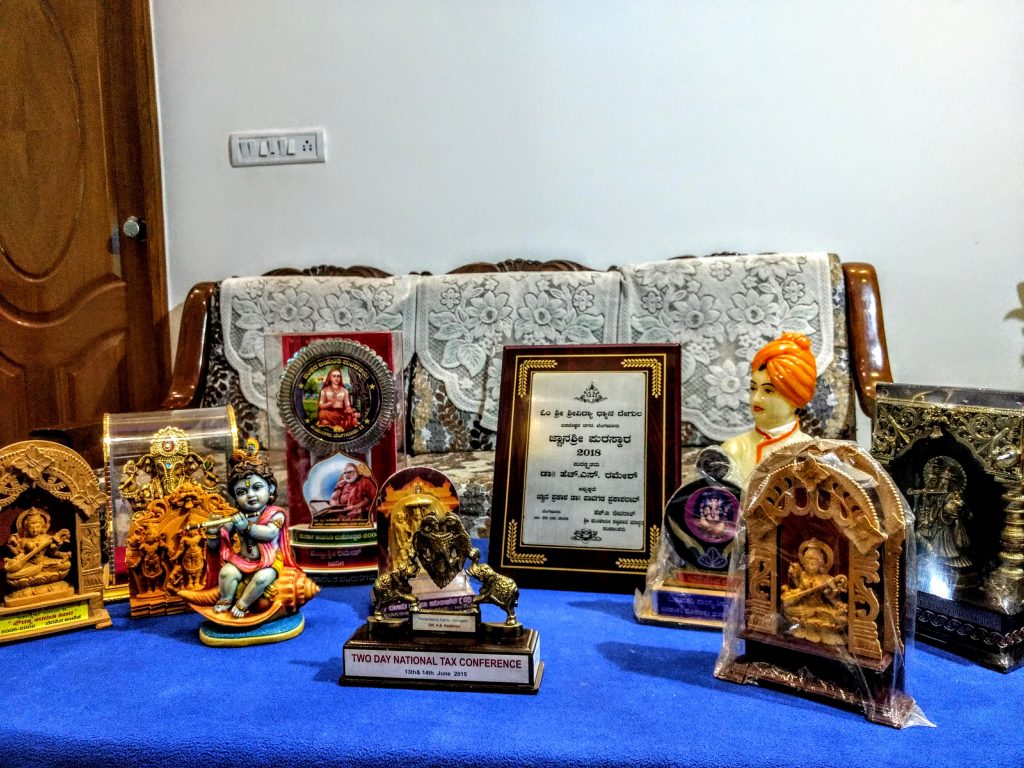 ಶ್ರೀ ಹೆಚ್.ಎಸ್.ರಮೇಶ್‌ ರವರಿಗೆ ದೊರಕಿರುವ ಕೆಲವು ಪ್ರಶಸ್ತಿಗಳು
